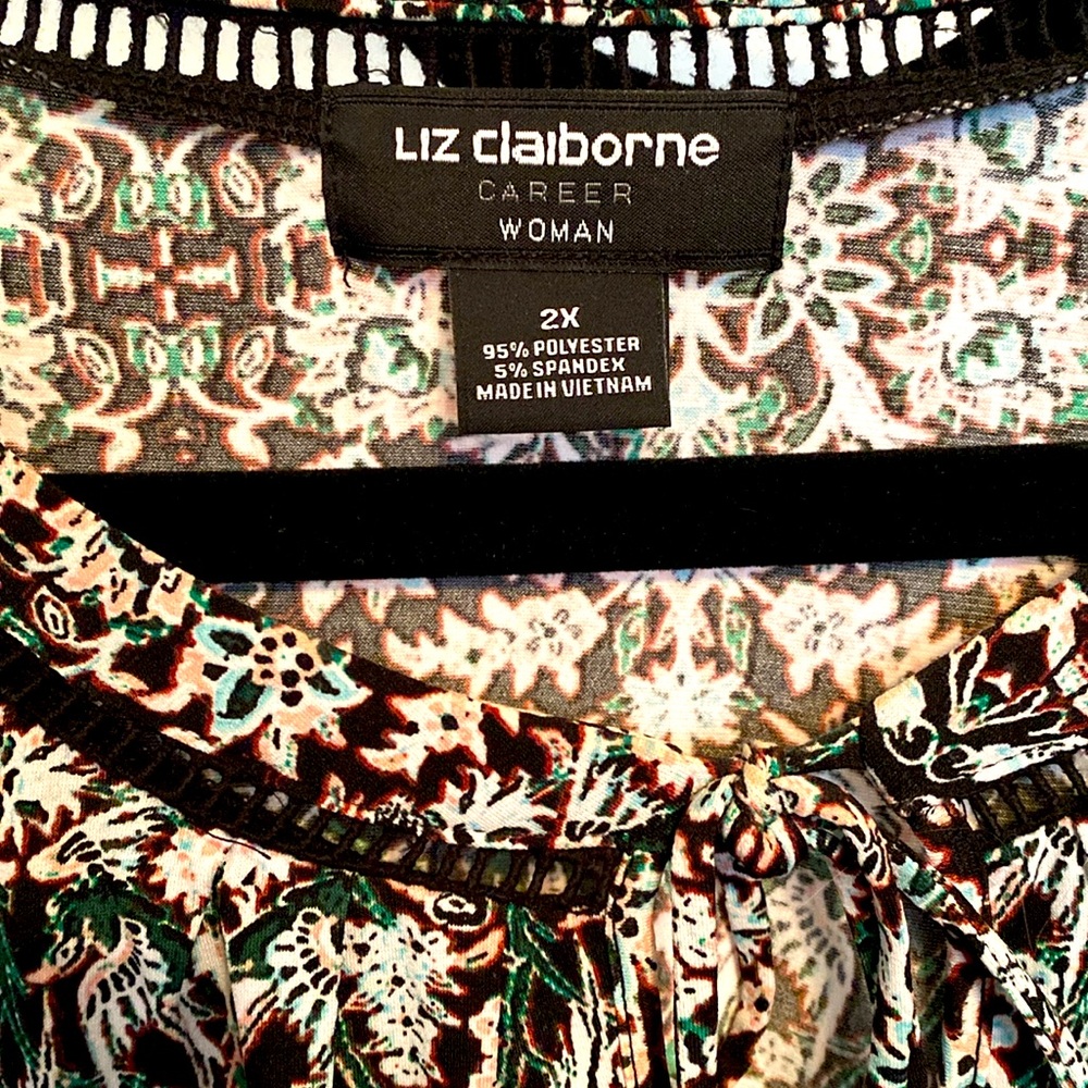 Liz Claiborne Floral Print Women's Top - Picture 2 of 9
